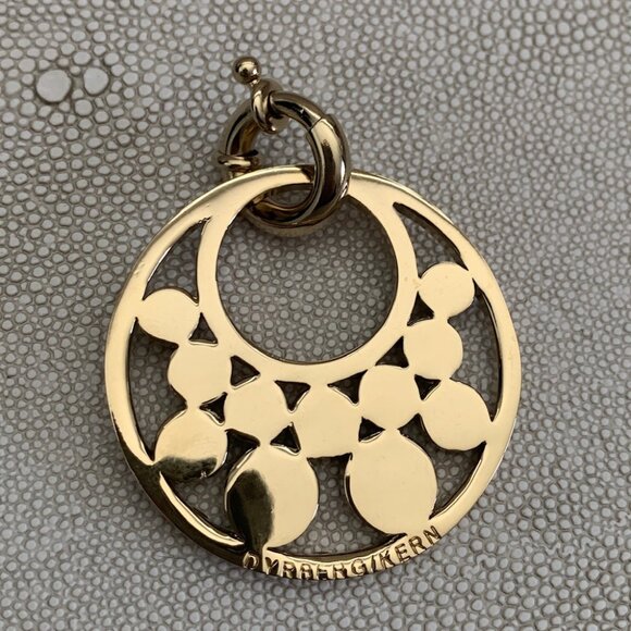 Dyrberg/Kern Idoya large black enamel pendant - Picture 5 of 6